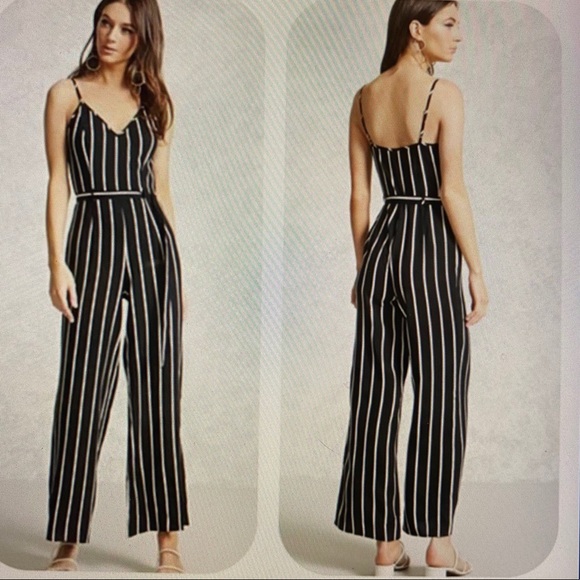 striped cami jumpsuit
